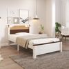 Novelux Einzelbett 90x200 Holzbett mit Mittelfuß und Kopfteil – Kiefernholz und MDF, Weiß, Colour-Blocking, ohne Matratze Bild 5
