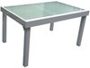 Garten-Sitzgruppe ARNO 7-tlg. - Aluminium, Grau | Gartenmöbel-Set Gartengarnitur Garten-Essgruppe mit Hochlehner-Klappstühlen und Esstisch Bild 5