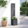 vidaXL Garten Sichtschutz-Leinwand Floral Anthrazit 32 x 32 x 150 cm 876408 Bild 4
