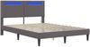 vidaXL Bettrahmen mit LED-Lichtleisten Grau 160 x 200 cm Kunstleder 42028027 Bild 5