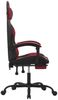 vidaXL Gaming-Stuhl mit Fußstütze Drehbar Schwarz & Weinrot Kunstleder [349586] Bild 4