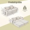 2-Sitzer Sofa B 162 x T 78 x H 66 cm aus Cord, modular kombinierbar in Beige Bild 5