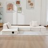 2-Sitzer Sofa B 162 x T 78 x H 66 cm aus Cord, modular kombinierbar in Beige Bild 4
