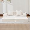2-Sitzer Sofa B 162 x T 78 x H 66 cm aus Cord, modular kombinierbar in Beige Bild 2
