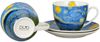 DUO ART GALLERY 2er-Set Tasse mit Untertasse STARRY NIGHT inspired by Van Gogh, New Bone China Porzellan Bild 3