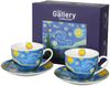 DUO ART GALLERY 2er-Set Tasse mit Untertasse STARRY NIGHT inspired by Van Gogh, New Bone China Porzellan Bild 4