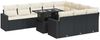 vidaXL 11-tlg. Garten-Sofagarnitur mit Kissen Schwarz Poly Rattan 3326387 Bild 2