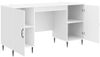vidaXL Schreibtisch Hochglanz Weiß 142,5 x 50 x 75 cm Holzwerkstoff 3414607 Bild 4