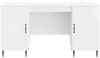 vidaXL Schreibtisch Hochglanz Weiß 142,5 x 50 x 75 cm Holzwerkstoff 3414607 Bild 5