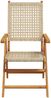 vidaXL Gartenstühle 2 Stk. Beige Massivholz Akazie und Poly Rattan 367653 Bild 5