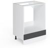 Herdumbauschrank R-Line Anthrazit Hochglanz 60 cm ohne Arbeitsplatte Vicco Bild 4
