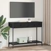 vidaXL Konsolentisch Schwarz Eichen-Optik 100 x 34,5 x 75 cm 882243 Bild 4