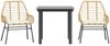 vidaXL 3-tlg. Garten-Essgruppe mit Kissen Braun Poly Rattan Glas 3334555 Bild 2