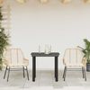 vidaXL 3-tlg. Garten-Essgruppe mit Kissen Braun Poly Rattan Glas 3334555 Bild 3