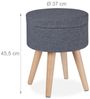 Relaxdays Runder Sitzhocker mit Tischfunktion Bild 4