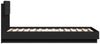 vidaXL Bettgestell mit Kopfteil Schwarz 90x190 cm Holzwerkstoff 3209969 Bild 5