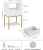 Nachttisch mit Goldrahmen 3-Tier Endtisch Bild 2