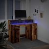 vidaXL LED-Schreibtisch Altholz-Optik 120x55x91 cm Holzwerkstoff 3309418 Bild 4