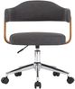 Esszimmerstühle Drehbar 2 pcs, Küchenstuhl Grau Bugholz und Stoff Bild 3