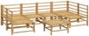 vidaXL 7-tlg. Garten-Lounge-Set mit Hellgrauen Kissen Bambus 3155102 Bild 4