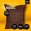 Lumaland 'Luxury' XXL-Sitzsack, Indoor & Outdoor, Braun, Microvelours, 380 l Bild 2