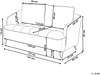 2-Sitzer Stoffsofa burgunderrot HOBRO Bild 2