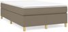 vidaXL Polsterbett, Stoff, Taupe, 120x200 cm, Natur Bild 2