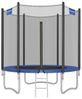 SONGMICS Trampolin Ø 183 cm, Gartentrampolin für Kinder mit Sicherheitsnetz, Randabdeckung, Leiter, 180 cm hohe gerade Stangen, Stahl-Rahmen, Blau, STRDE061Q01 Bild 4