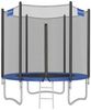 SONGMICS Trampolin Ø 183 cm, Gartentrampolin für Kinder mit Sicherheitsnetz, Randabdeckung, Leiter, 180 cm hohe gerade Stangen, Stahl-Rahmen, Blau, STRDE061Q01 Bild 5