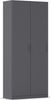 rauch Allrounder, Garderobenschrank, Mehrzweckschrank, 2-türig, mit 4 Einlegeböden, Farbe Grau metallic, BxHxT 91x210x41cm Bild 3