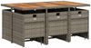 vidaXL 11-tlg. Garten-Essgruppe mit Kissen Grau Poly Rattan 3210614 Bild 3