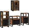 vidaXL Badezimmermöbel-Set mit Regal 4 pcs Mehrfarbig Massives Altholz 3305699 Bild 3