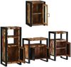 vidaXL Badezimmermöbel-Set mit Regal 4 pcs Mehrfarbig Massives Altholz 3305699 Bild 4