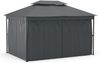 Blumfeldt Mondo Dual Pavillon 3x4 – Doppeldach & Moskitonetze, Rostfreier Metallrahmen, Wetterfeste Überdachung, Gartenpavillon, Beige Bild 5