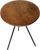 Beistelltisch Teakholz rund Dreibeintisch Teak Holztisch Metall Bild 3
