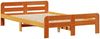 vidaXL Massivholzbett ohne Matratze Wachsbraun 135x190 cm Kiefernholz 855489 Bild 3