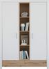 Drehtürenschrank >Filou< 2 Türen, Fächer, Weiß / Artisan Eiche Dekor - 143,2x200,5x55,3 (BxHxT) Bild 3