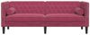 vidaXL Chesterfield-Sofa mit Nackenrollen 3-Sitzer Weinrot Samt 372697 Bild 4