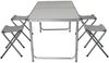 5 teiliges Alu Campingmöbel Set Outdoor Camping Tisch Tragegriff + 4 Klapphocker Bild 3