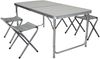 5 teiliges Alu Campingmöbel Set Outdoor Camping Tisch Tragegriff + 4 Klapphocker Bild 2