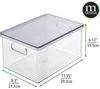 Aufbewahrungsbox Stapelbar 4er Set mit Deckel mDesign transparent / rauchgrau Bild 2