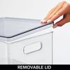 Aufbewahrungsbox Stapelbar 4er Set mit Deckel mDesign transparent / rauchgrau Bild 5
