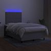 Boxspringbett mit Matratze & LED Stoff Hellgrau 120x200 cm, Härtegrad: H2 [3135021] Bild 4