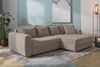 Jockenhöfer Gruppe Ecksofa Kampen L-Form, B: 288 cm, Liegefl. 153x245 cm, mit Bettfunktion, Bettkasten & Zierkissen, Federkern Bild 3