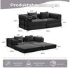 Leawin Sofa Modulares Schlafsofa aus Chenille mit Bettfunktion-Sofas Wohnzimmer, Flexibles Sofa & Bett für Wohnzimmer, Wohnung oder Gästezimmer Bild 2
