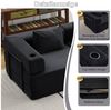 Leawin Sofa Modulares Schlafsofa aus Chenille mit Bettfunktion-Sofas Wohnzimmer, Flexibles Sofa & Bett für Wohnzimmer, Wohnung oder Gästezimmer Bild 4