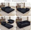Leawin Sofa Modulares Schlafsofa aus Chenille mit Bettfunktion-Sofas Wohnzimmer, Flexibles Sofa & Bett für Wohnzimmer, Wohnung oder Gästezimmer Bild 3