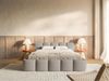 Selsey 'Cloudy Low' Polsterbett 180x200 mit Holzlattenrost, hellgrau Bouclé Bild 2