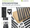 Juskys 2er-Set Lagerregal Basic 2X 180 x 90 x 40 cm (HxBxT) - 1750 kg - 10 Böden - Schwerlastregal Steckregal Metall Kellerregal Regalsystem Regal - Grau Bild 3