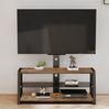 TV-Schrank mit TV-Ständer, MDF & Metall, höhenverstellbar, 116 x 42 x 125 cm, Braun Bild 5